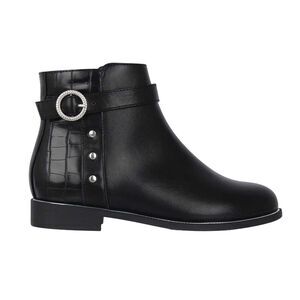 Miso Girls Buckle Ankle Boots / Black